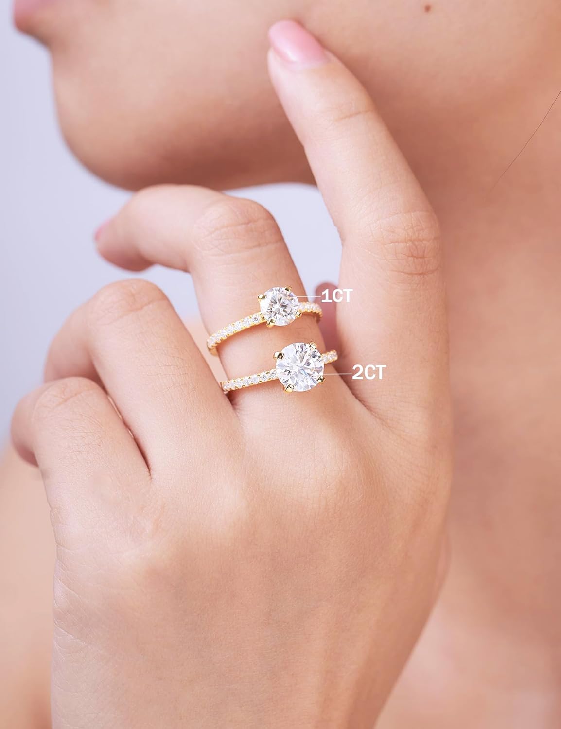 Classic Moissanite Solitaire Engagement Ring — image 6 of 7