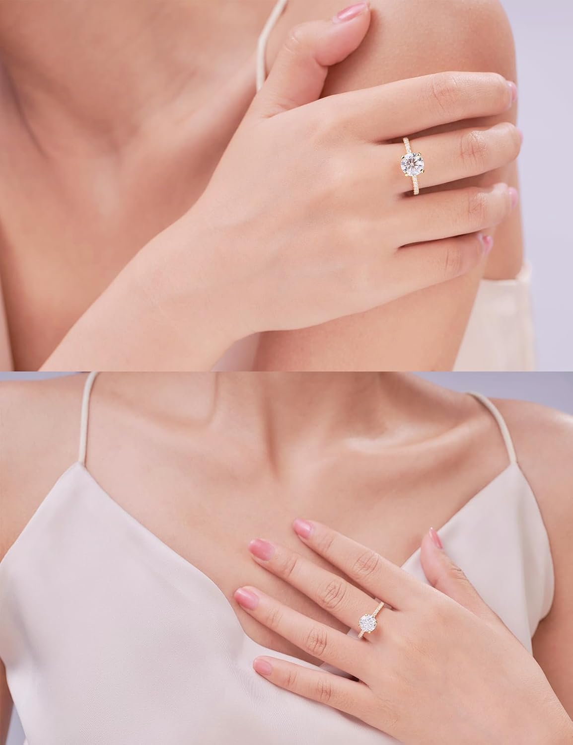 Classic Moissanite Solitaire Engagement Ring — image 5 of 7