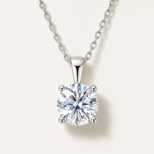 SKU image · Four-prong moissanite pendant